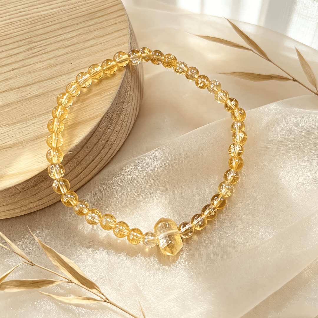 Unisex January Birthstone Artificial Crystal Beaded Bracelet